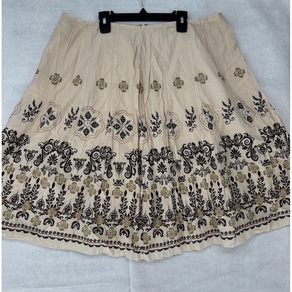 Vintage TINT Y2K Boho Bubble Skirt Women's Size 16 Gypsy Whimsy Midi